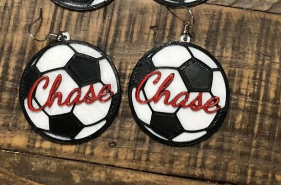 3 Color Solid Soccer Ball Dangle